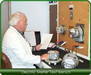 Electric meter test bench